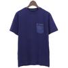 PRADA Men's Rubber Logo Pocket Cotton T-Shirt, Blue, Size XS, 2019 SJN250 tops XS blueUsed