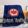 1PC Custom Name Eintracht Frankfurt Patterned Flannel Blanket Suitable For All Seasons for Home Decor Warmth and Comfort Gifts Holiday Present