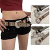 Adult Shinning Waist Belt Luxurious Pin Buckle Waist Belt Adjustable Length Y2K Rhinestone Waist Belt for Nightclub
