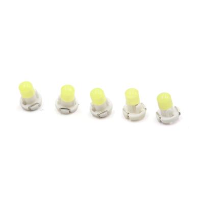 A ABSOPRO T3 Car Wedge LED Light Dash Gauge Instrument Light Bulb Plastic White (Set of 5)