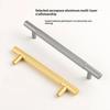 Nordic Wardrobe Handles–Gold Copper & Black Drawer Knobs Extended American-Style Aluminum Alloy Cabinet Pulls Furniture Hardware