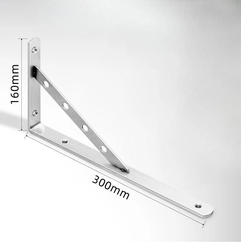 3mm 90° Stainless Steel Corner Bracket - Heavy Duty Wall Support for Shelves Partitions Triangular Layer Board Bracket organizer
