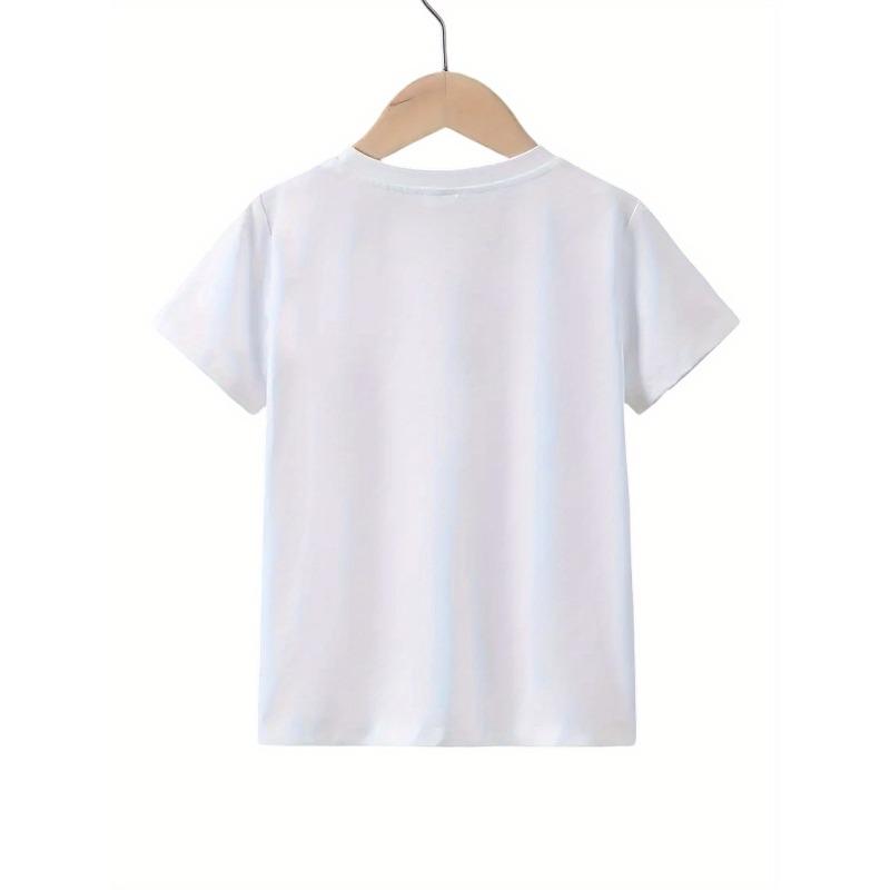 European Sizes Girls' Stylish Round Neck T-Shirt