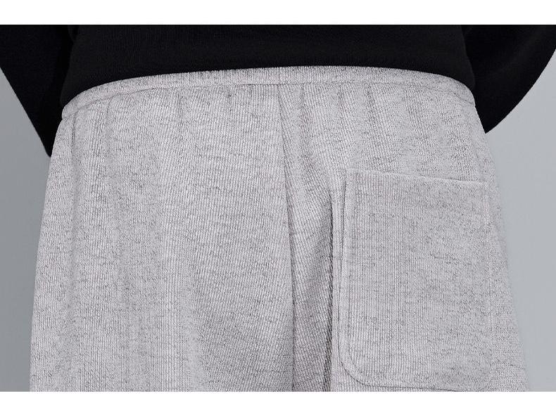 Men's Trendy Loose-Fit Velvet-Lined Sweatpants - Autumn/Winter Straight-Leg Dad Style