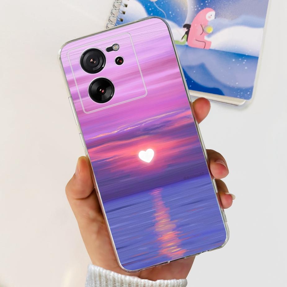 For Xiaomi 13T Pro Case Luxury Painted Back Cover Clear Silicone Phone Case For Xiaomi Mi 13T Pro 13TPro Soft Fundas 6.67'' Bags