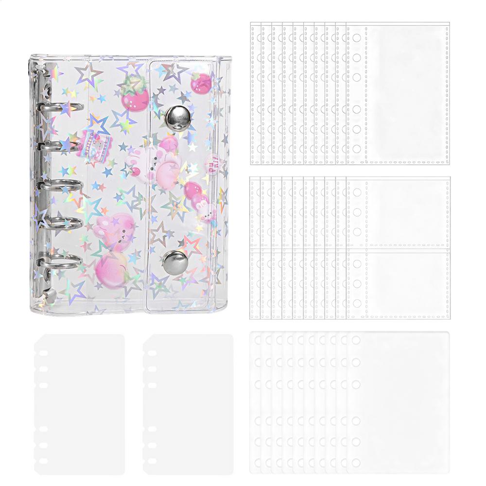 

Binder For Collecting Stickers Lock Closure Scrapbook Sticker Storage Album For Study Note Hand-Drawn Cards Girls Students Kids