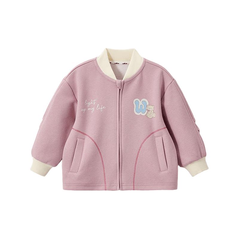 Wellberu Kids  Colorblock Casual Baseball Jacket 100