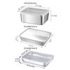 Leakproof Stainless Steel Food Containers Stackable Reusable Metal Lunch Box Lockable Clips Square Dish Preservation Box