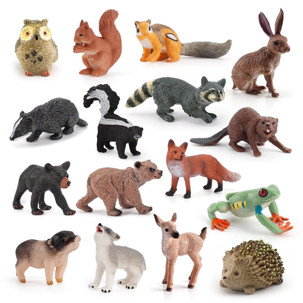 Forest Animal Pvc Miniature Models For Cake Decor And Nature Scene Figurines