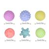 6pcs Baby Textured   Set Infant Funny Soft Elastic Multicolor Squeezing Sensory   Toy for Home