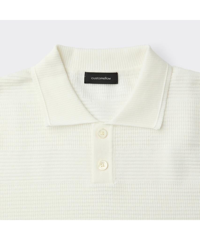 Keoseuuteommellou Ivory Stripes Textured Collar Sweater Cwwam26411Ivx