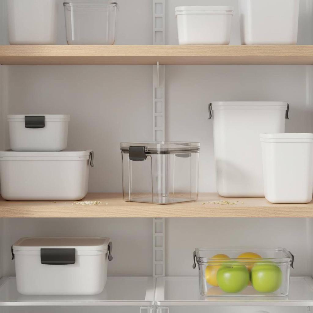 Clear Canister HumidityResistant Dry Food Storage Goods Jar for