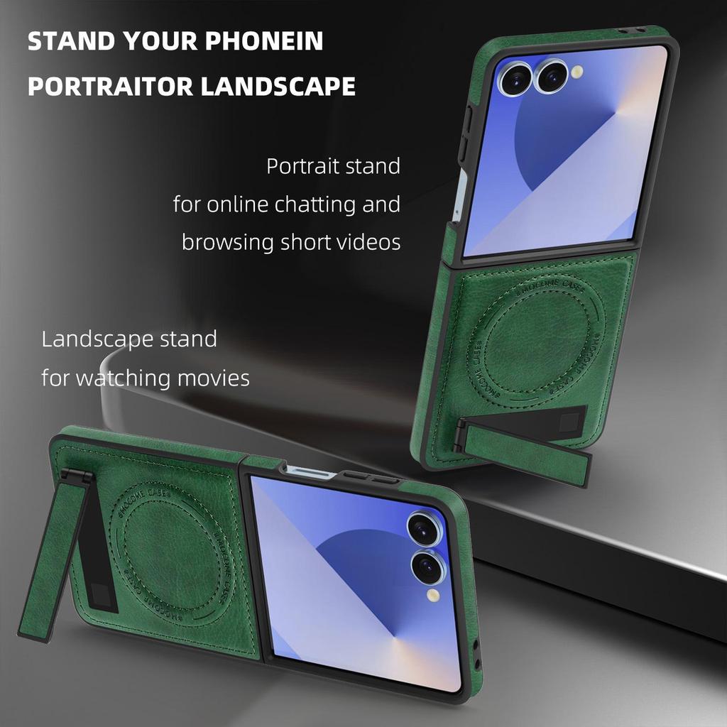 Samsung Z Flip7FE Magnetic Stand Crystal Shield Drop-proof Case