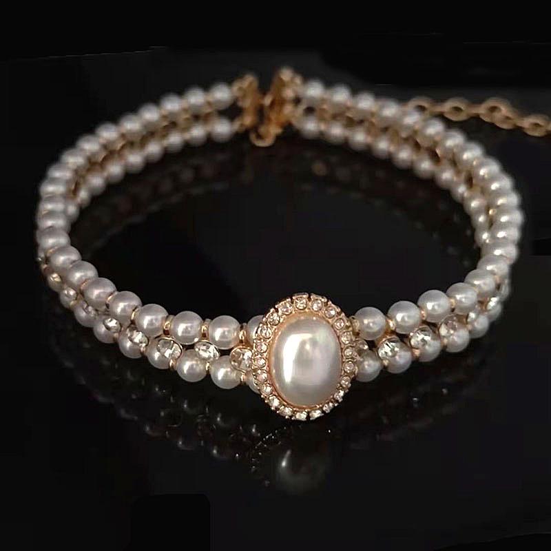 Elegant French Retro Pearl Necklace: Luxurious High-End Clavicle Chain for Versatile Style