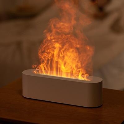 Simulation Flame Aromatherapy Machine Creative Colorful Atmosphere Lamp Home Office Flame Humidifier Essential Oil Diffuser