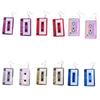 Wind Wenyi Fan Earrings Personality Tape Exaggerated Funny Hip Hop Wind Geometric Earrings