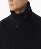 Musinsa Standard Cashmere Blend Oversized Minimal Balmacaan Coat [Black]