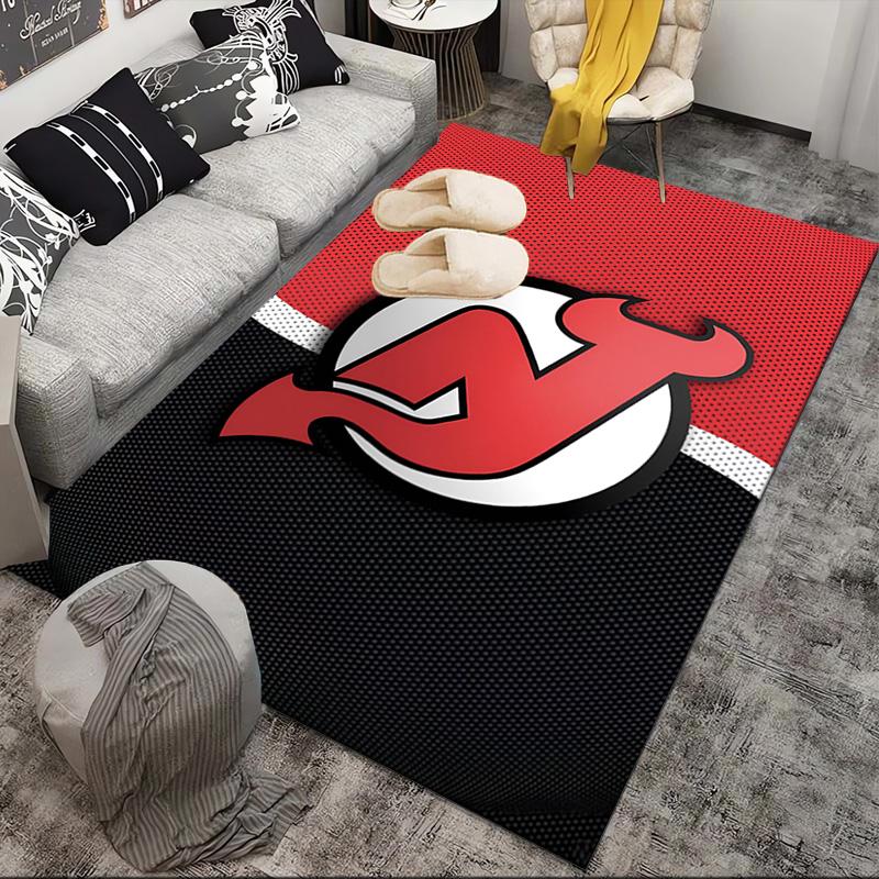 Jersey Devils Logo Area Rug Suitable for Indoor And Outdoor,Carpets for Kitchens, Homes, Offices, Living Rooms,Home Decor,Christmas Gift