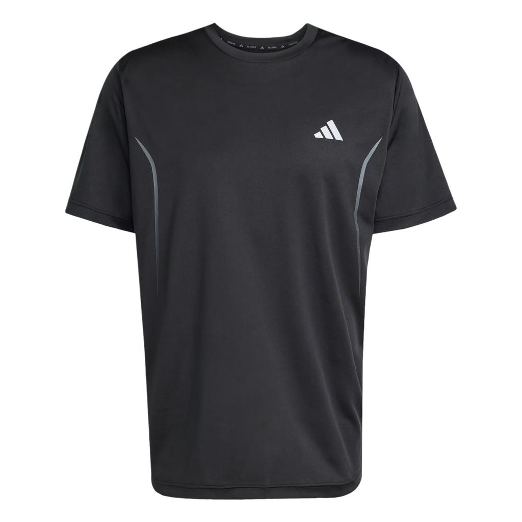 adidas T Shirts Men's Black Crew Neck Moderate Straight Fit JZ8488