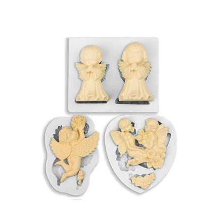 Engel Handseife Silikonform Rosen Segen Blume Fee Baby Mädchen Junge Schokoladenkuchenform 3D Seifenherstellungszubehör