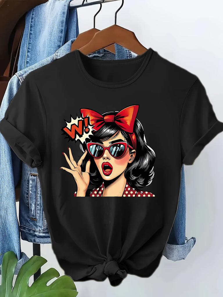 Hip Hop Girls Streetwear Casual Y2k Fashion Tshirt Print Short Sleeve T Shirt Clothing Top Tee Summer Ladies Girls Shirt Tops