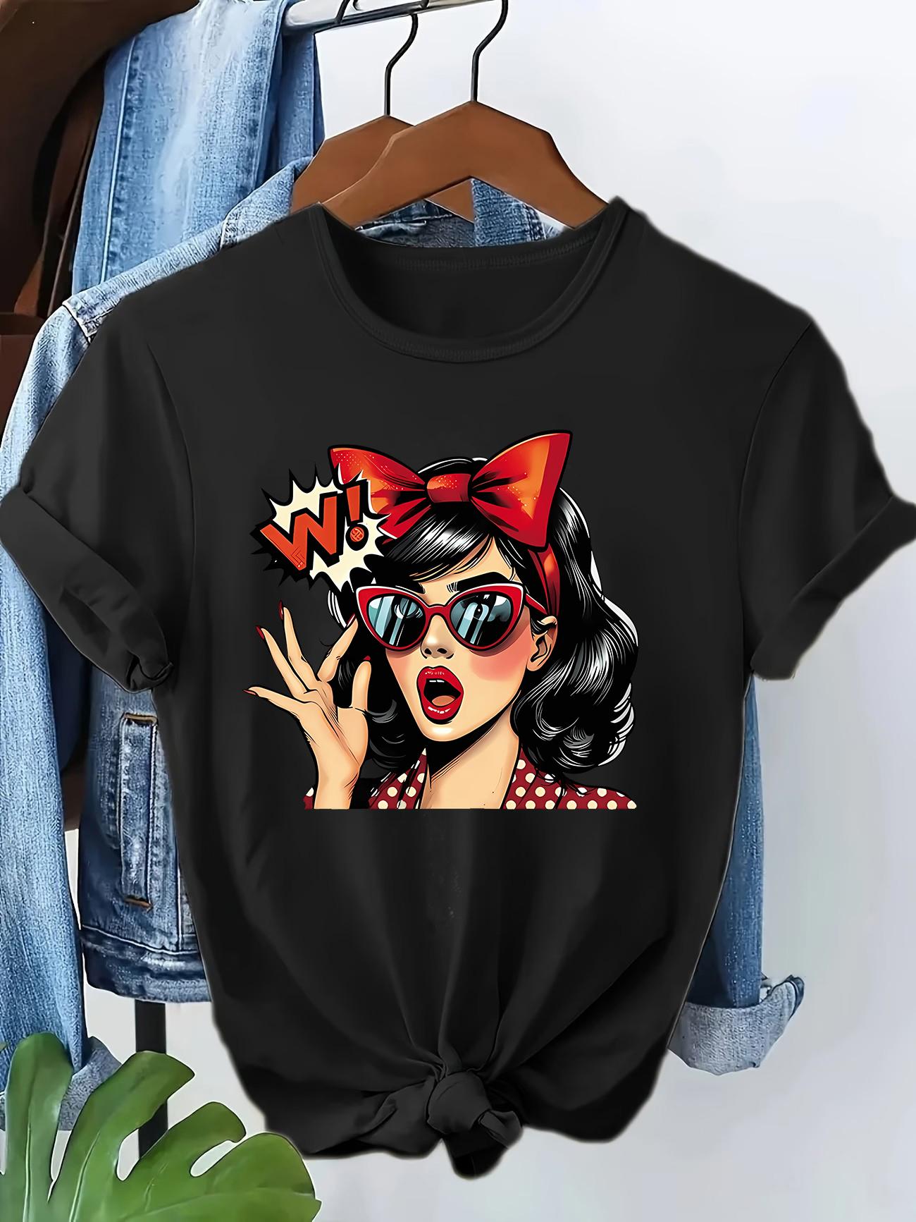 Hip Hop Girls Streetwear Casual Y2k Fashion T-shirt Print Short Sleeve TShirt Clothing Top Tee Summer Ladies Girls Shirt Y2K Top S