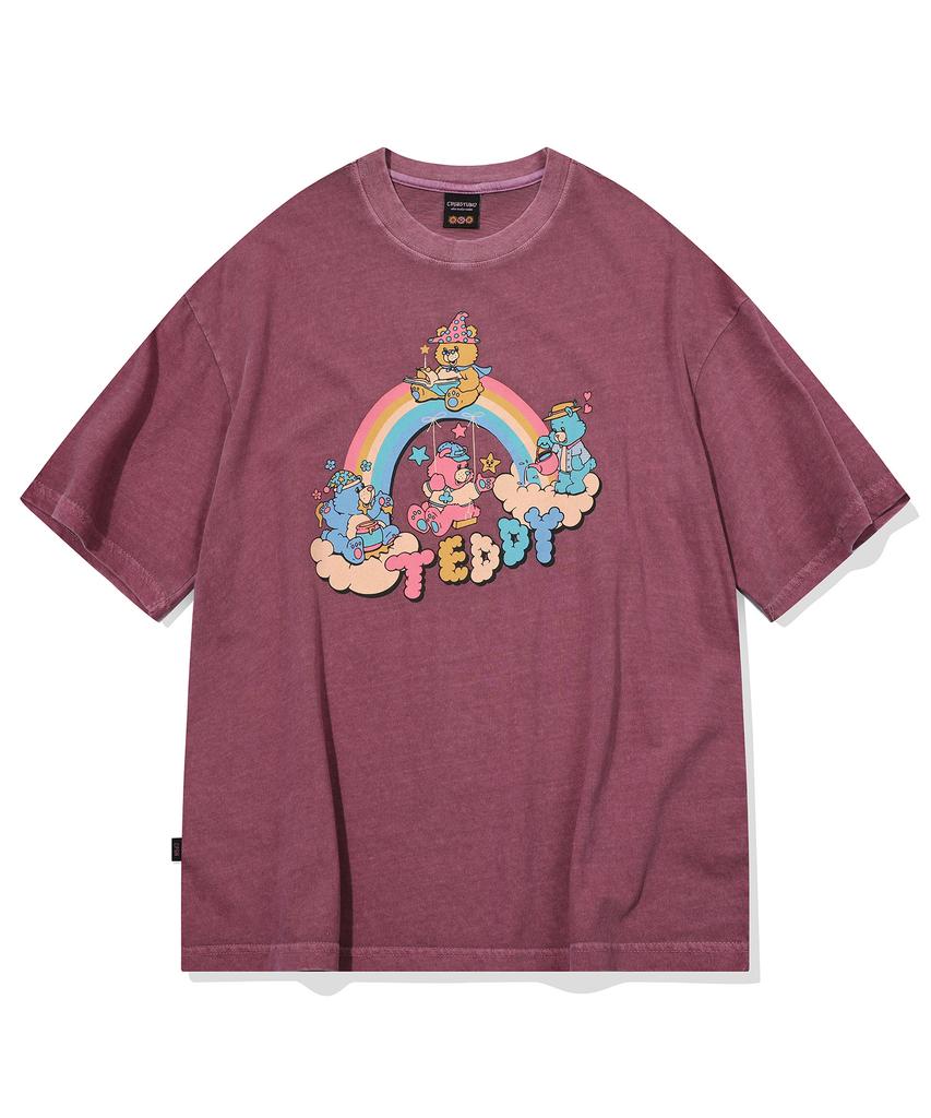 CPGN STUDIO Rain Teddy Pigment Short Sleeve T-Shirt Dusty Pink