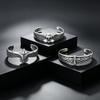 Vintage Stainless Steel Wide Open Cuff Bracelet for Men Eagle Skull Cross Angel Wing Feather Bangle Gothic Jewelry Gifts