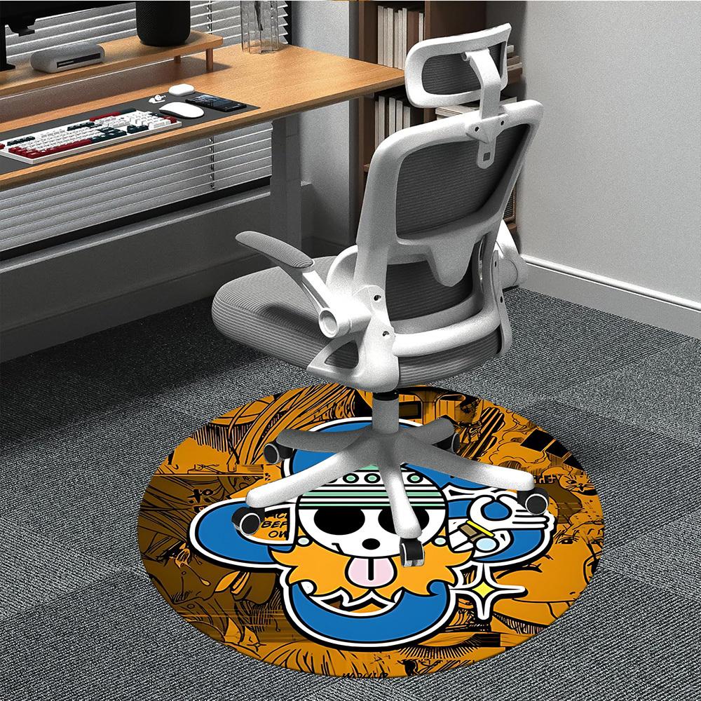 

1pc One Piece Monkey D. Luffy Office Round Area Rug, Under Office Chairs Bedroom Living Room Home Decor a1022159 80cm by 80cm