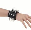Bracciale Punk Teschio Gotico Europeo e Americano: Stile Rock per Nightclub Y2K e Accessori per Moto
