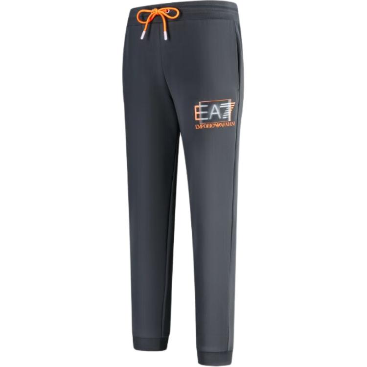 Emporio Armani EA7 SS23 Logo Print Solid Casual Pants Men Bottoms Gray 3RPP54-PJ16Z-23S-1977