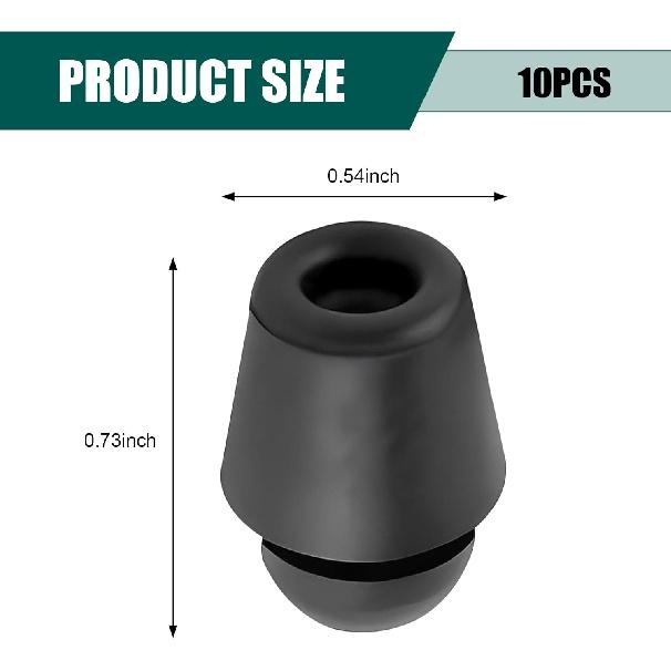 

Pack-10 Car 0.73 x 0.54 Hood Trunk Shock Absorber, Perfect Fit Replacement 8219128010, Door Bumper Rubber Buffer Noise Reduction Protection Block,