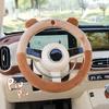 Car Steering Wheel Cover Capybara Plush Seat Belt Accessories Car Backseat Hanging Plush Holder Cover Auto Decoration