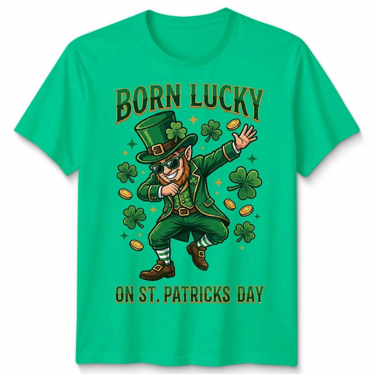 Lucky St Patricks Day Dabbing Leprechaun Birthday Mens Womens T Shirt Apparel S