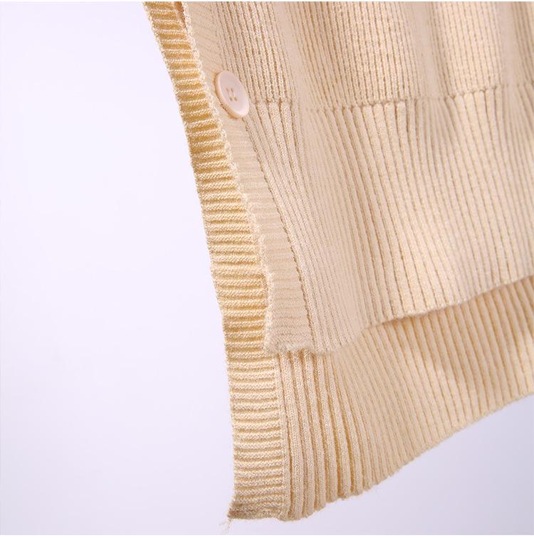 Women's Round Neck Sleeveless Knit Wool Vest - Korean Style Spring/Autumn Thin Cardigan In Solid Colors