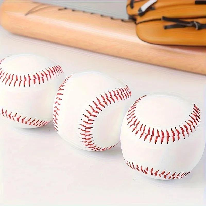 1PC Baseball No. 9 Softball Hard Ball Softball Craft Ball Sports Equipment White Safety Men'S Baseball Sports Training Standards