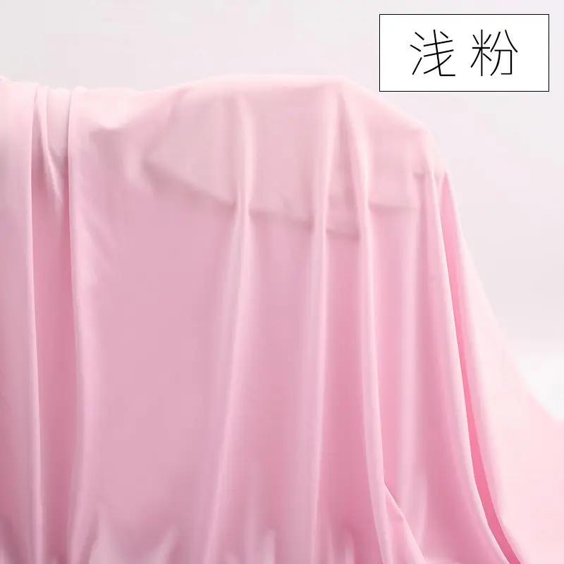 High Elastic Ice Silk Fabric Light Four-Sided Elastic Spring and Summer Clothing Dress Sunscreen Lining Sleeve Fabric
