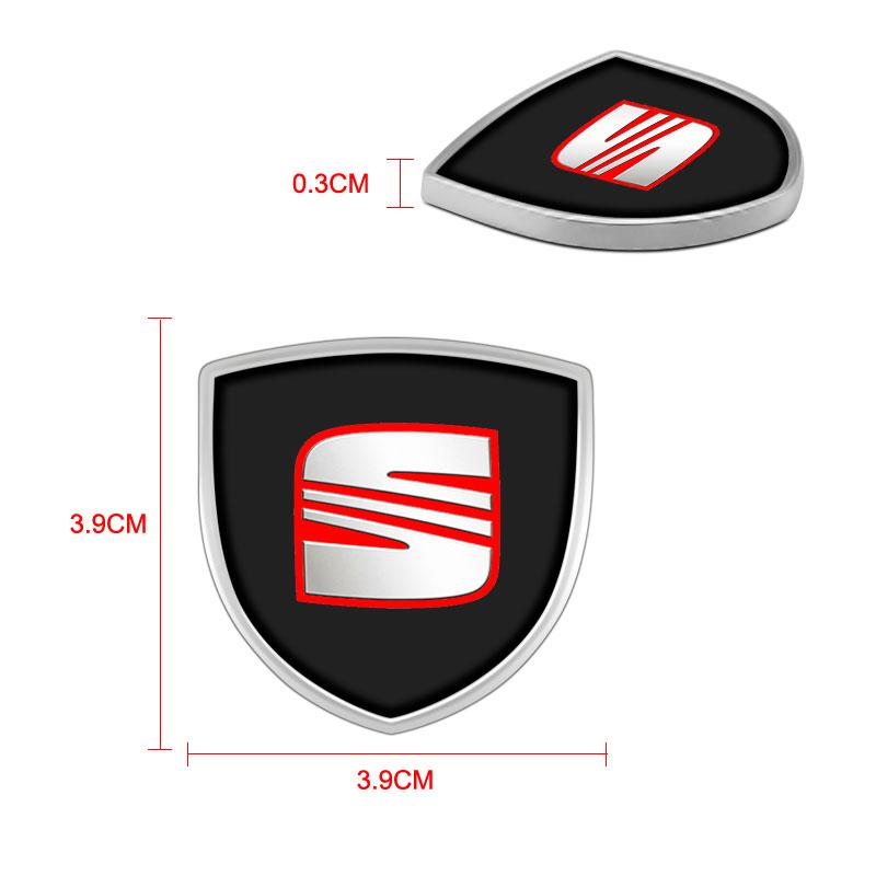 1Pcs 3D Metal Auto Door Shield Emblem Car Body Badge Sticker Styling for SEAT Leon FR 5 6 MII Altea 5F Ibiza Toledo Cordoba Alhambra MK3