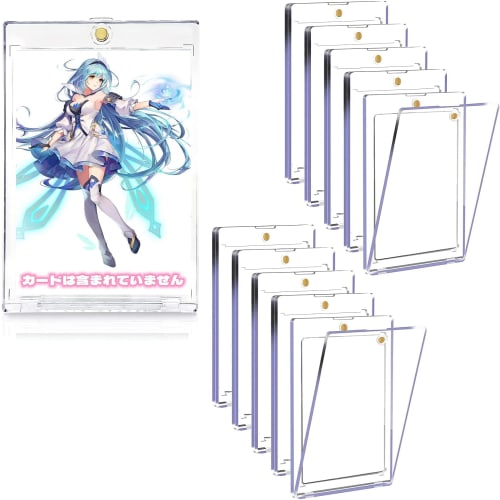 Magnetic Loader, Card Loader, Card Storage, 55PT, UV Protection, Magnetic, Easy Access, Transparent, One-Touch, Trading Card Case, Trading Card Protec