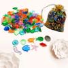 Colorful Sea Animals Seashell Starfish Shaped Clear Acrylic Gems Children Crystal Jewels Summer Swimming Diving Toys