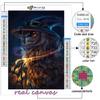 Gör-det-själv 5D Diamantmålning Djuruggla Korsstygnskit Full Drill Broderi Mosaikkonst Bild av Rhinestones Present