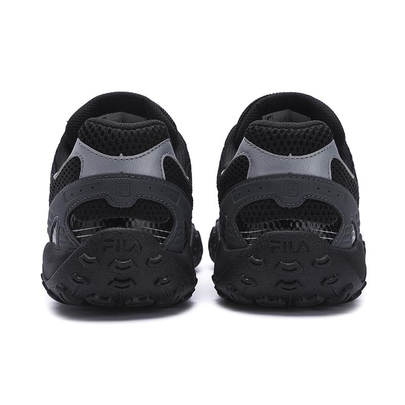 New FILA ECHAPPE Abrasion Resistant Breathable Low Top Casual Shoes Men's Black Gray Silver F12M522146FBG