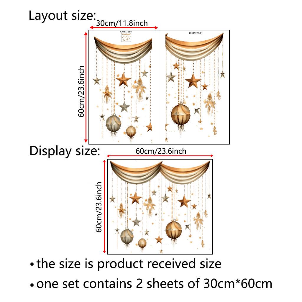 Gold Colorful Large Mandala PVC Removable Wall Stickers