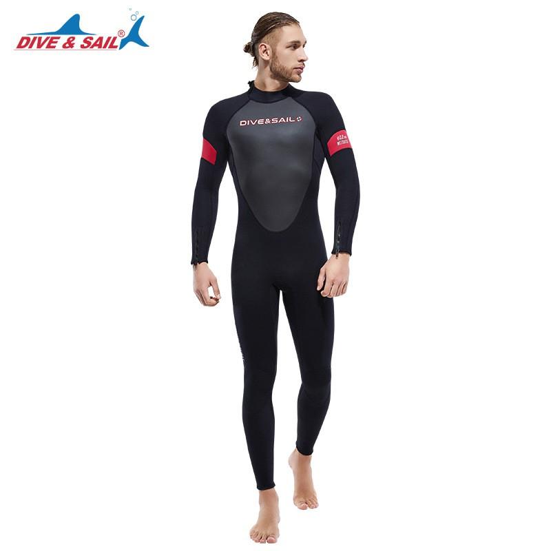 Fato de Neoprene 3mm Homem Mulher Corpo Inteiro Mergulho Surf Snorkel Proteção Térmica Resistência UV