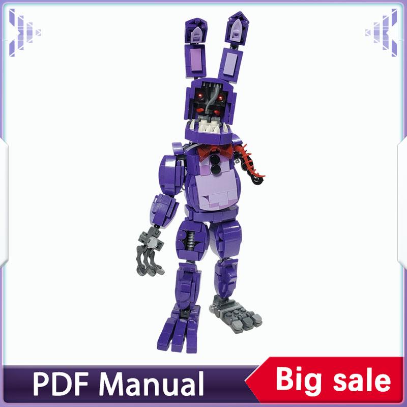 Withered Bonnie Springtrap Mimic Building Blocks Set Accessory Decoration Adults Bricks Decoration Christmas Gift
