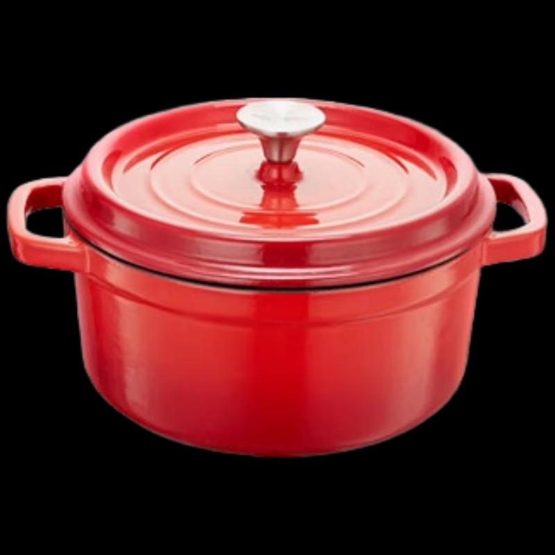 Chui Da Huang Red Enamel Casserole Pot