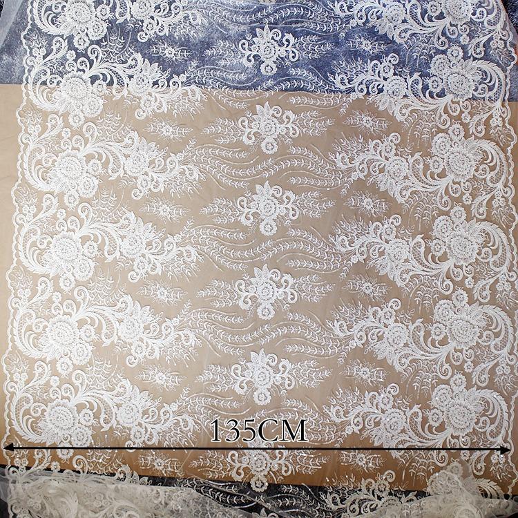 Sequin Embroidered Lace Fabric, Wedding Dress Handmade Diy Material Clothing Tablecloth Curtain Decorative Fabric Accessories