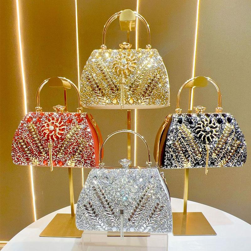Luxury Women’s Evening Bag Glittering Diamond Decoration Party Handbags Elegant Women Chain Shoulder Bag Wedding Crossbody Bags