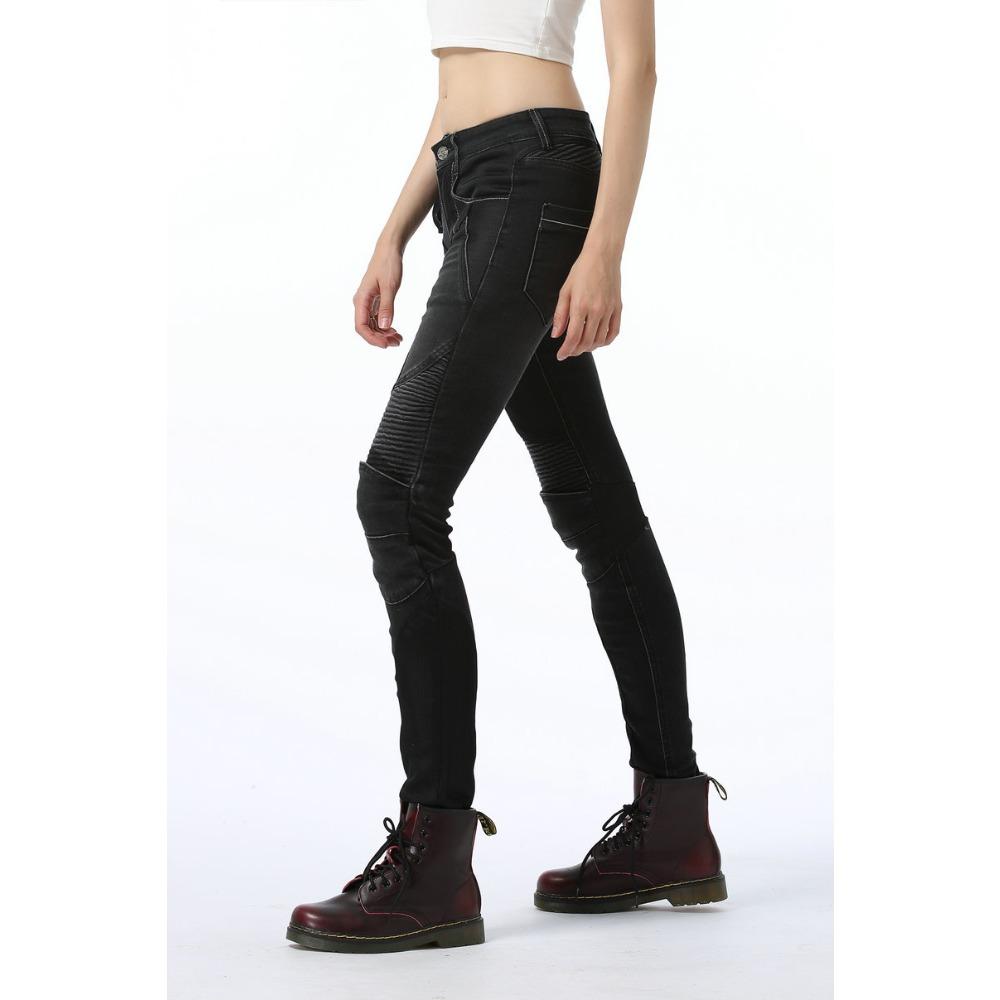 Summer Mesh Breathable Model, Locomotive Elastic Anti-drop Cycling Pants, Motorcycle Jeans for Women