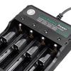 Li-ion Battery 18650/18500/16340/14500/26650 USB Charger For 18650 Charging Battery Charger 4 Slot